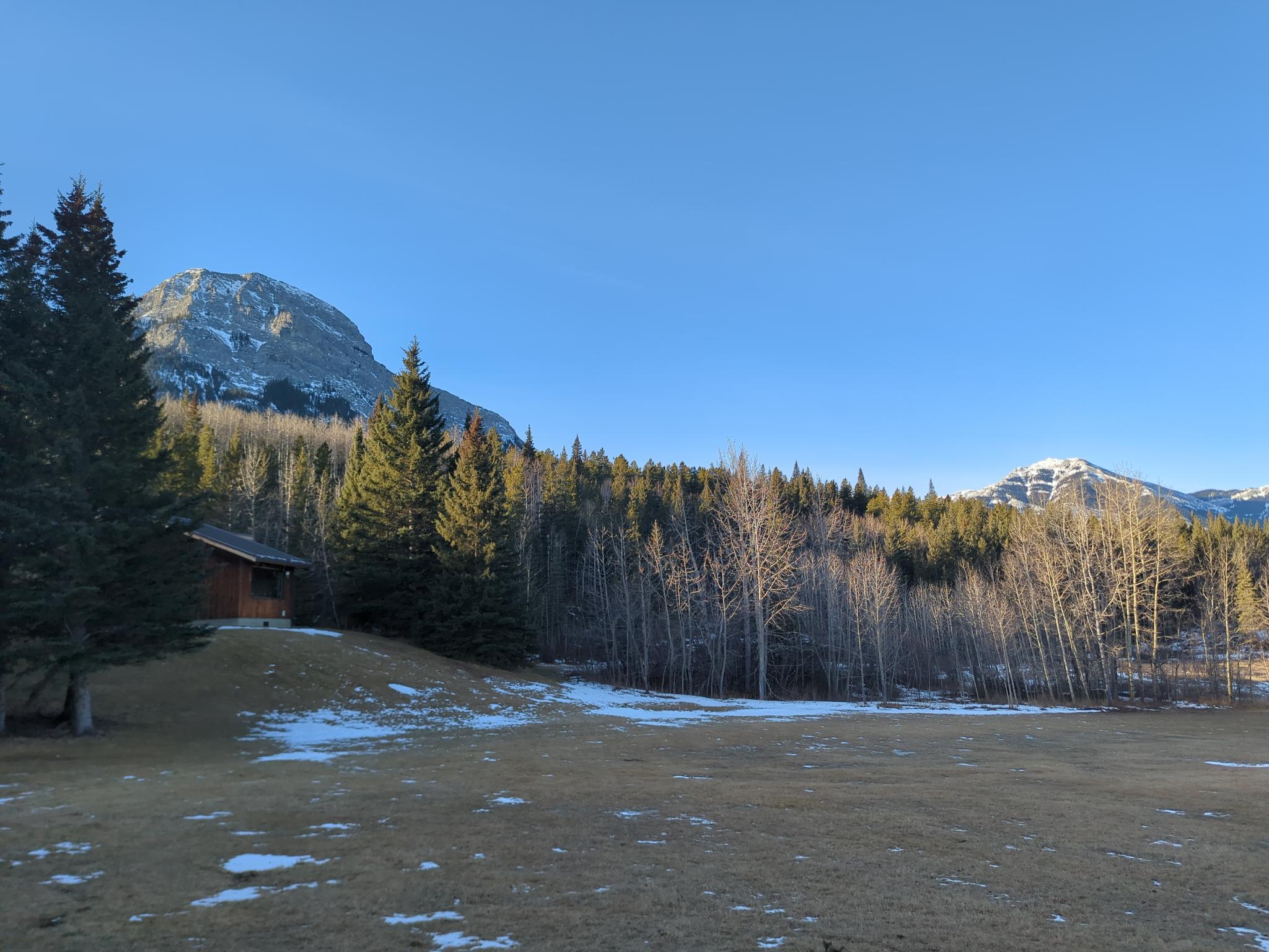 View of the mountains from Barrier Lake Field Station